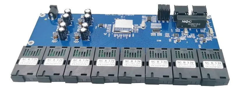 Metro Fibra Switch 8 Fibra 2 Rj45 Gigabit 20km